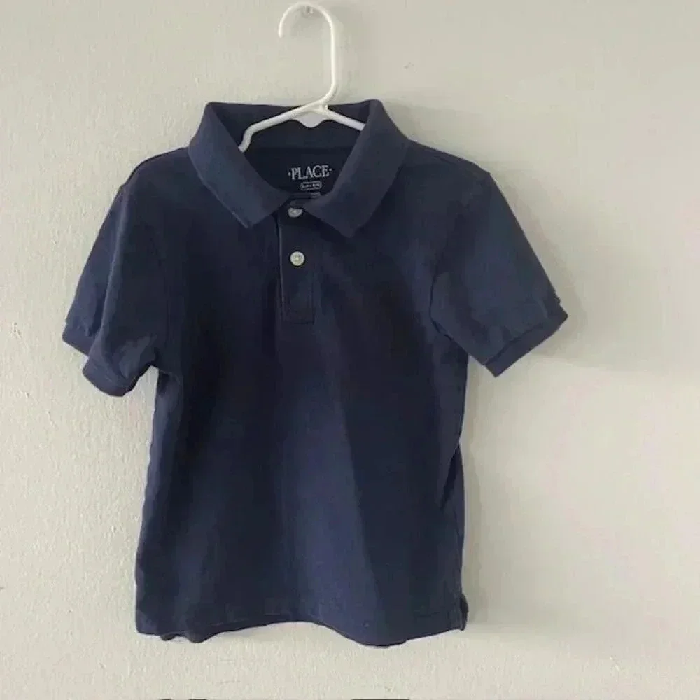 The Children's Place Boys' Short Sleeve Soft Jersey Knit Polo - Size 5-6